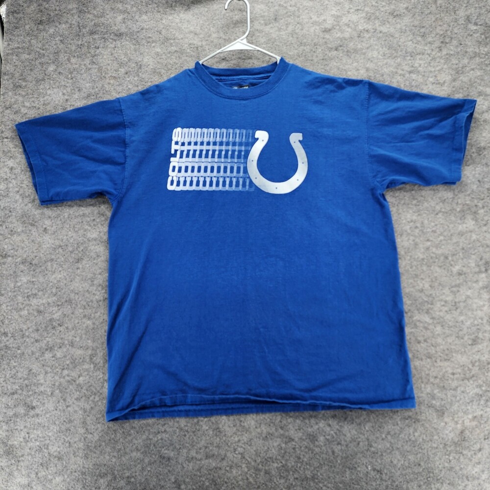 Indianapolis Colts Shirt Mens XL Short Sleeve Blue NFL Football